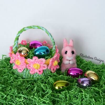 Blooming Easter Basket Crochet Pattern by Blackstone Designs