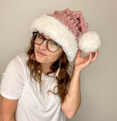 Crochet Boho Santa Hat Pattern by A Crafty Concept