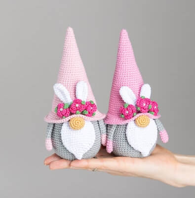 Crochet Easter Bunny Gnome Pattern by Mufficorn