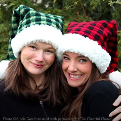 Crochet Plaid Santa Hat Pattern by Critteriffic Crochet