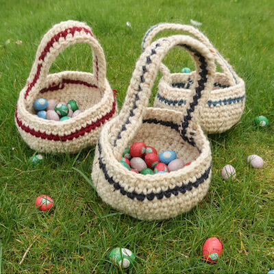 Easter Basket Crochet Pattern by Knitting With Chopsticks