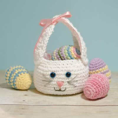 Easter Bunny Basket Crochet Pattern by Petals To Picots