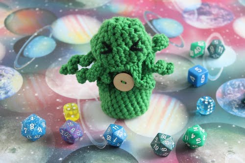 Dice Bag Free Cthulhu Crochet Pattern by Gamer Crafting Yarns