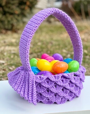 Mermaid Easter Basket Crochet Pattern by Crafty Kitty Crochet