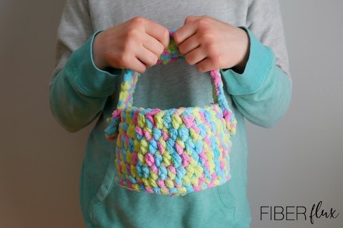 Plushy Watercolor Easter Basket Crochet Pattern by Fiber Flux