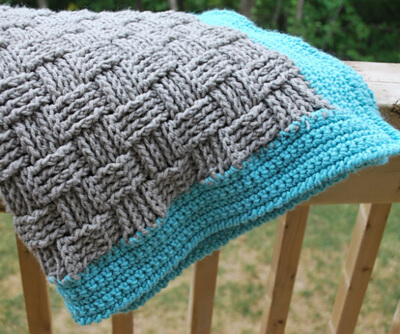 Basketweave Baby Blanket Crochet Pattern by Dot Matthews