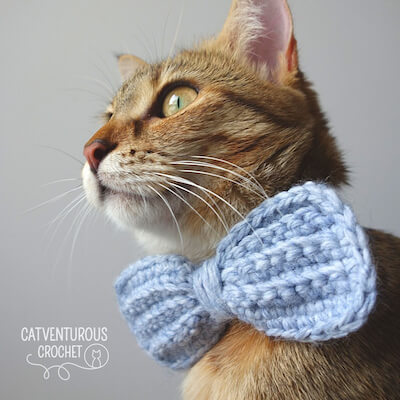 Crochet Cat Bow Tie Pattern by Charlotte Gillbanks