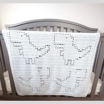 Crochet Baby T-Rex Dinosaur Blanket Pattern by But First Crochet