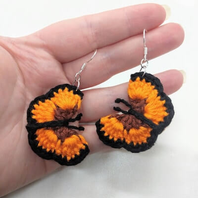 Crochet Butterfly Earrings by Shannon Leih Designs