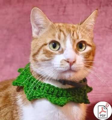 Crochet Cat Christmas Collar Pattern by Pawsome Crochet