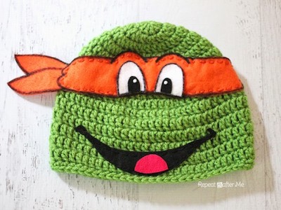 Crochet Ninja Turtle Hat Pattern by Repeat Crafter Me