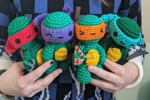Crochet Ninja Turtles Amigurumi Pattern by Outlaw Heart Creations