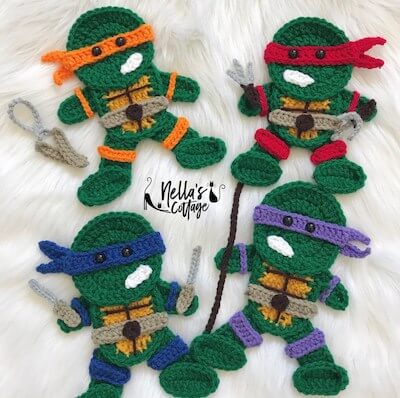 Crochet Ninja Turtles by Nella's Cottage