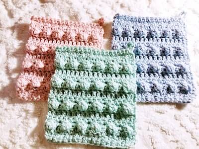 Crochet Spa Time Washcloth Pattern by Grace And Fiber Co