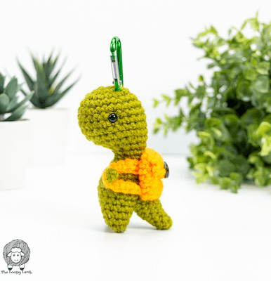 Crochet T-Rex Backpack Buddy Pattern by The Loopy Lamb