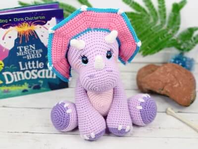 Crochet Tabitha, The Triceratops Pattern by Sweet Oddity Art