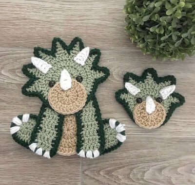 Crochet Triceratops Pattern by Nella's Cottage