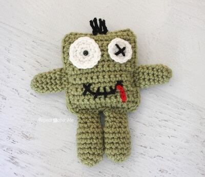 Friendly Crochet Zombie Doll Pattern by Repeat Crafter Me