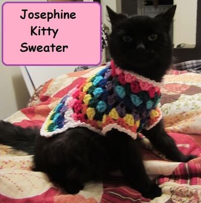 Josephine Kitty Sweater Crochet Pattern by Craftyghoul