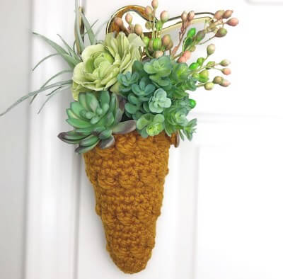 May Day Crochet Hanging Basket Pattern by Made With A Twist