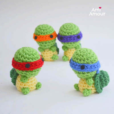 Ninja Turtle Amigurumi Pattern by Ami Amour