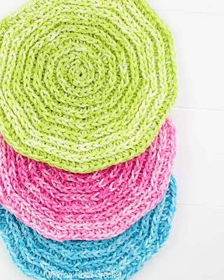 Seeing Spirals Washcloth Free Crochet Pattern by Winding Road Crochet