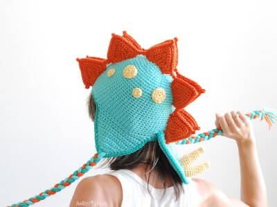 Spiky, The Stegosaurus Dinosaur Hat Crochet Pattern by Ira Rott Patterns