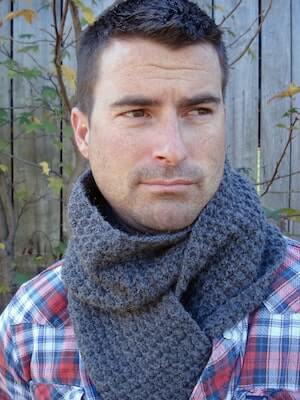 Bay Street Men Scarf Crochet Pattern by Anaid Designs