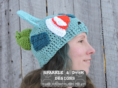 Bulbasaur Crochet Toque Hat Pattern by Sparkle & Doom Designs