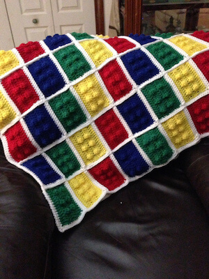 Crochet Lego Blanket Pattern by Eva Ferrebee