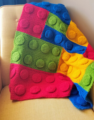 Crochet Lego Block Blanket Pattern by Bethany Miller