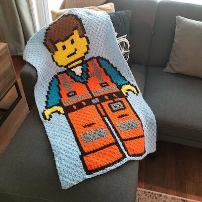 Emmet Lego Crochet Blanket Pattern by Celine Beaupre