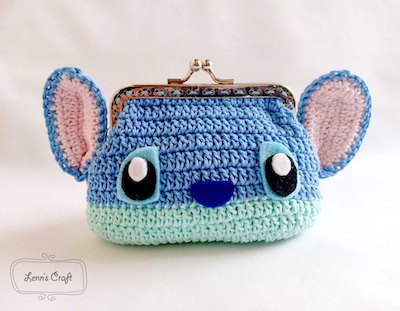 Crochet Lilo And Stitch Coin Purse Pattern by Lenn's Craft