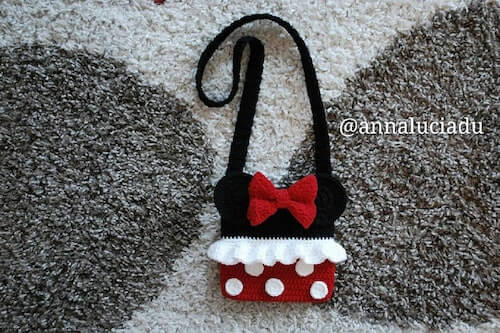 Crochet Minnie Mouse Purse Pattern by Emma Crochet Design 4 U