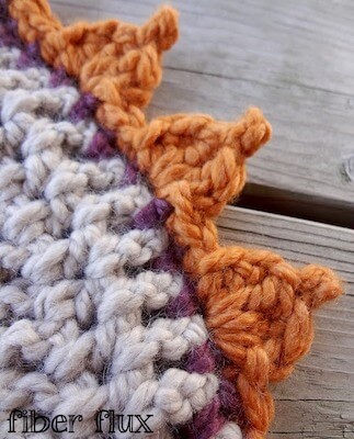 Crochet Pumpkin Patch Edging by Fiber Flux