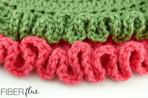 Crochet Ruffled Edging Pattern by Fiber Flux