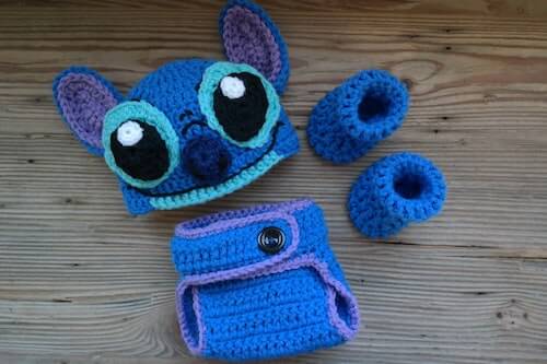 Crochet Stitch Newborn Outfit Pattern by Dani Rose Design