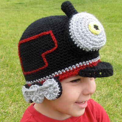 Crochet Train Hat Pattern by Joni M