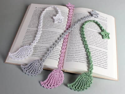 Crochet Wing With Star Bookmark Pattern by Elke Eder Design