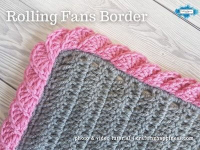 Easy Crochet Rolling Fans Border Pattern by Crafting Happiness
