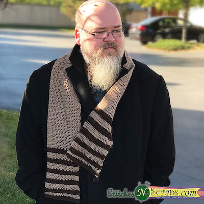 Free Crochet Bridgeport Scarf Pattern by Stitches N Scraps