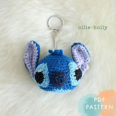 Free Lilo And Stitch Amigurumi Keychain Pattern by Ollie + Holly