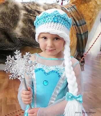 Ice Queen Crochet Hat Pattern by Kerry Jayne Designs