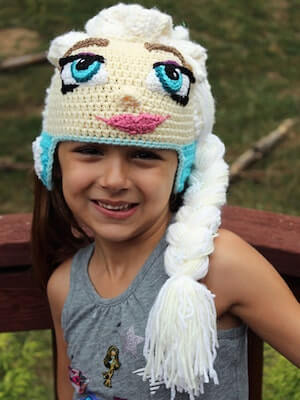 Ice Queen Elsa Crochet Hat Pattern by Top Stitches Crochet