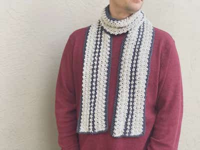 Textured Crochet Scarf Pattern by Christa Co Design