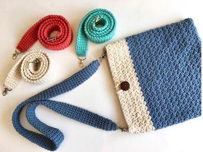 Thermal Stitch Crochet Crossbody Bag Strap by Anna Burton Designs