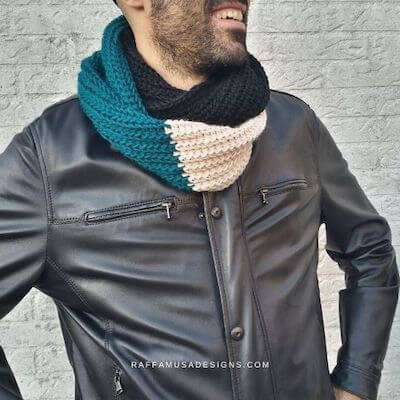 Tunisian Crochet Men Scarf Pattern by Raffamusa Designs