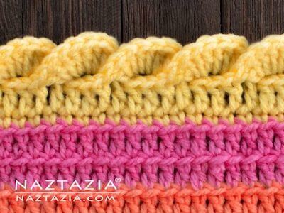 Wavy Shell Stitch Crochet Edging Pattern by Naztazia