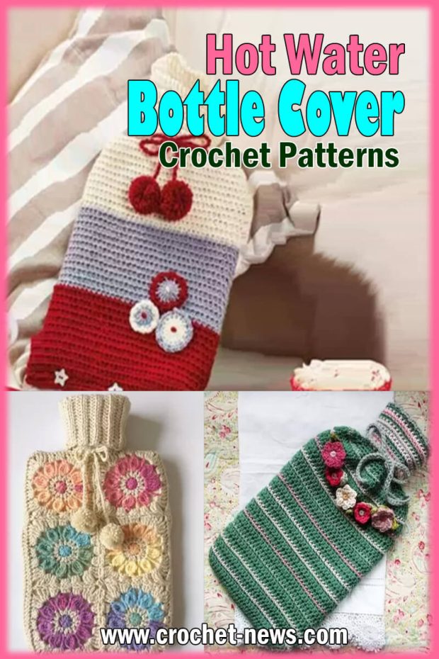 crochet hot water bottle cover patterns