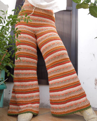 Florette Flares Crochet Trousers Pattern by Crochetwithalanna